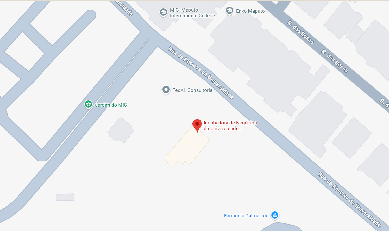Mapa — Incubadora da UEM, Av. Julius Nyerere, Maputo